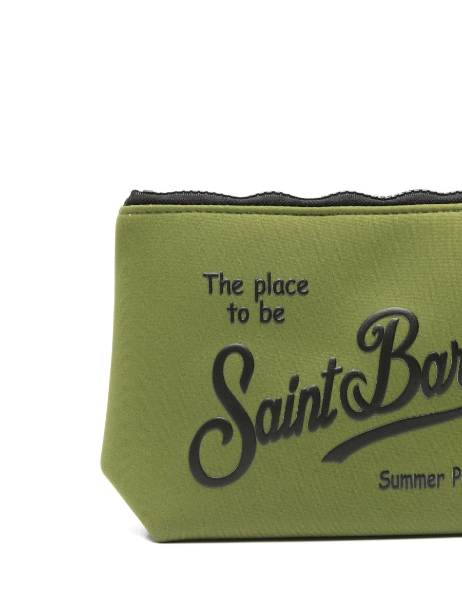 Geanta plic Mc2 Saint Barth verde din polyester si cauciuc sintetic - Img 4