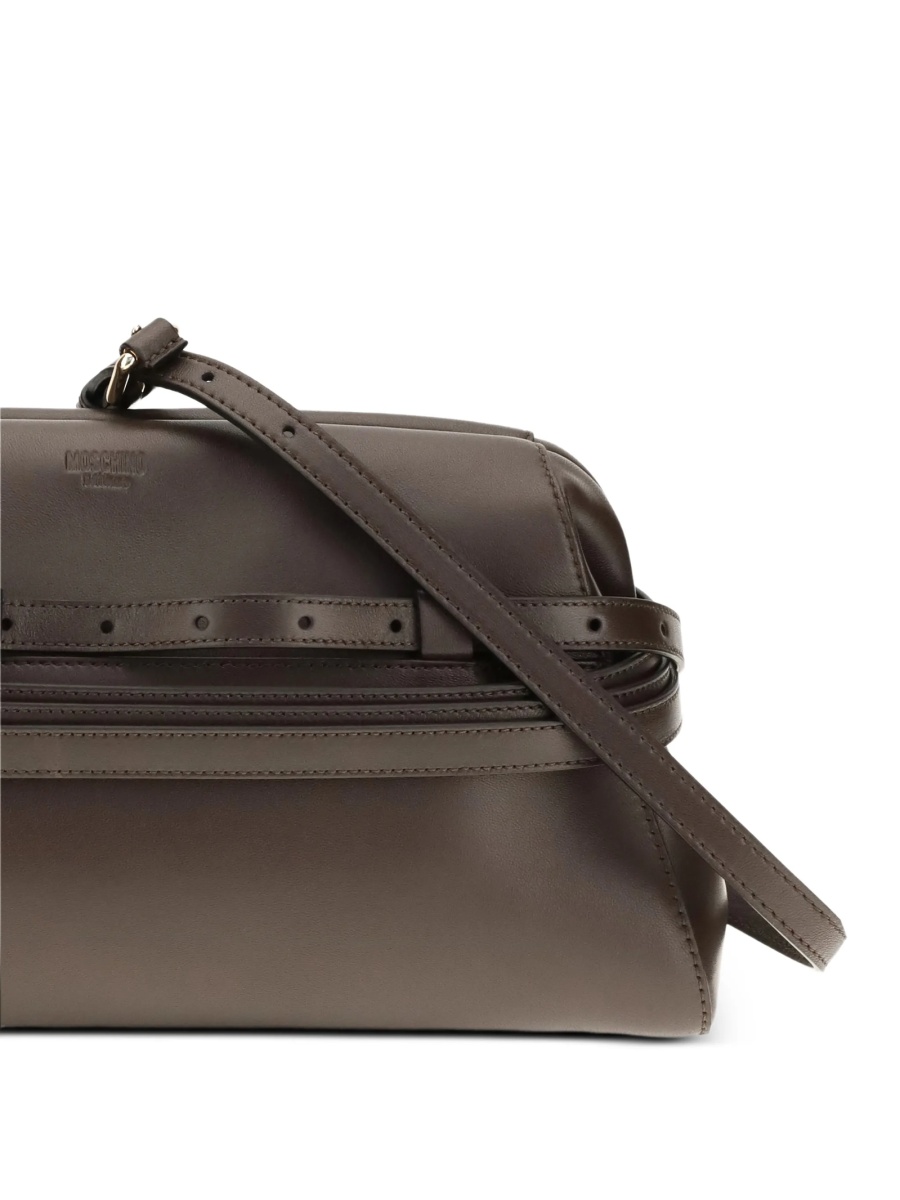 Geanta plic Moschino maro din piele - Img 4