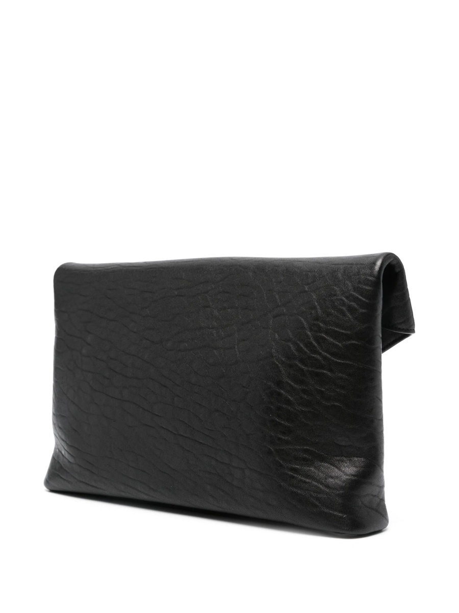 Geanta plic Saint Laurent Envelope neagra din metal si piele - Img 3