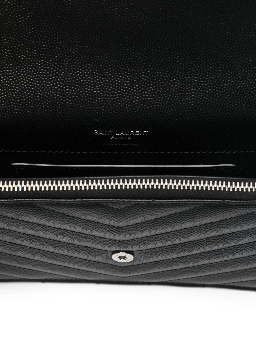 Geanta plic Saint Laurent Envelope neagra din piele - Img 5