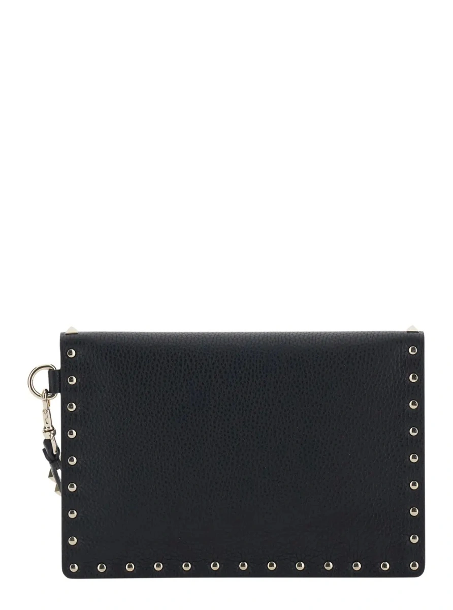 Geanta plic Valentino Garavani 'Rockstud' neagra din piele - Img 2