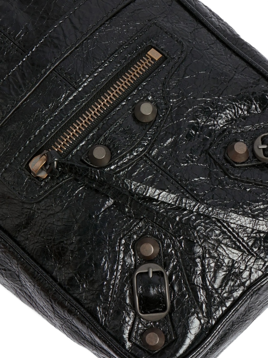 Geanta tip postas Balenciaga neagra din piele - Img 5