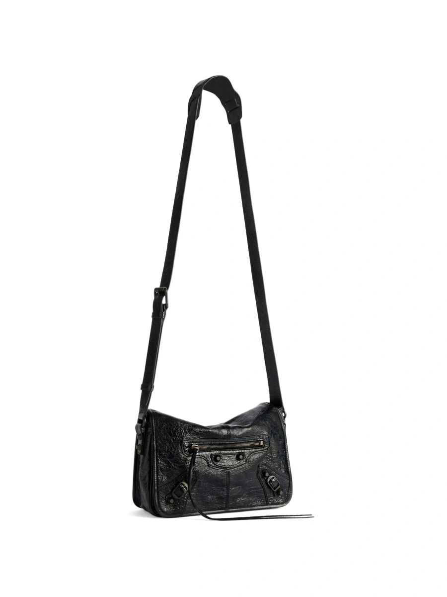 Geanta tip postas Balenciaga neagra din piele - Img 2