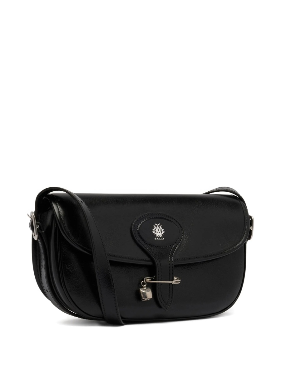 Geanta tip postas Bally neagra din piele - Img 5