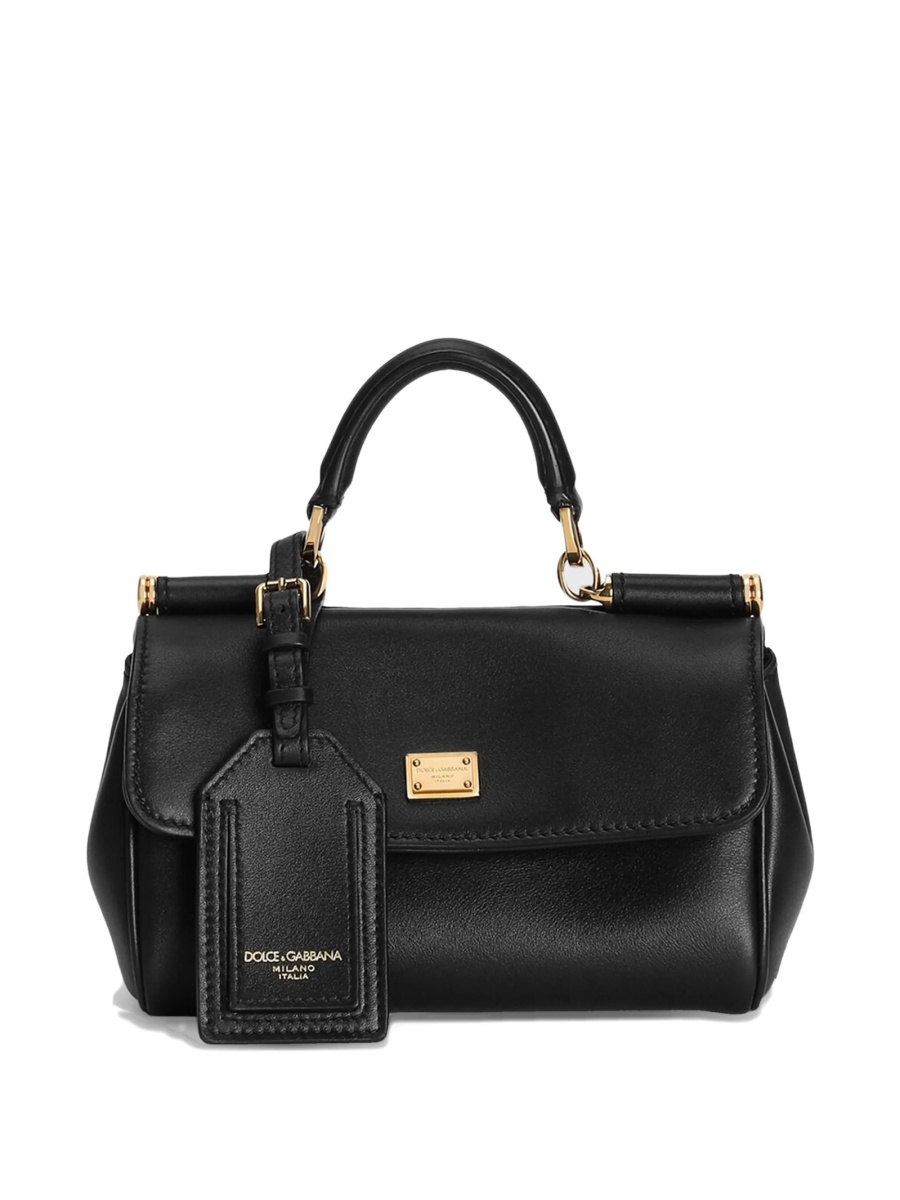 Geanta tip postas Dolce &amp; Gabbana neagra din piele si pvc - Img 4