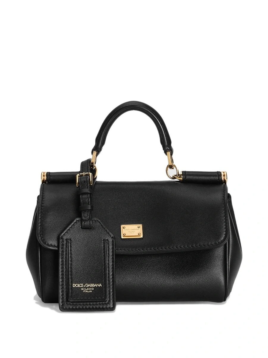 Geanta tip postas Dolce &amp; Gabbana neagra din piele si pvc - Img 4