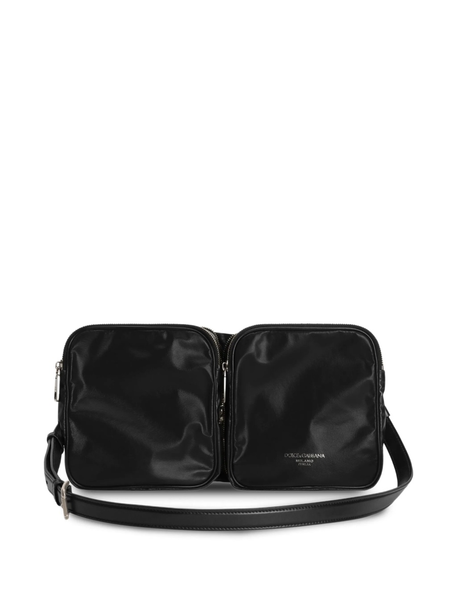 Geanta tip postas Dolce &amp; Gabbana neagra din piele - Img 3