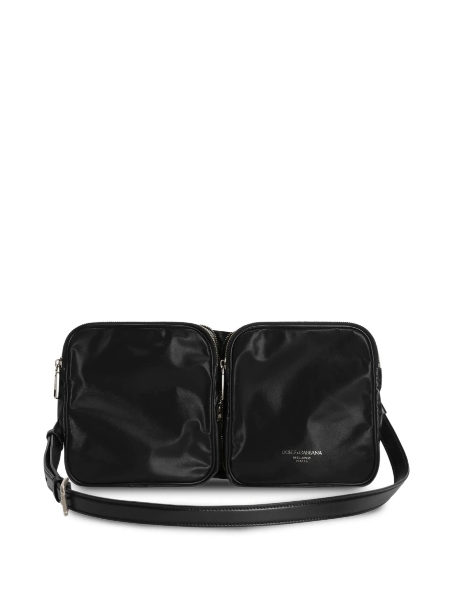 Geanta tip postas Dolce &amp; Gabbana neagra din piele - Img 3