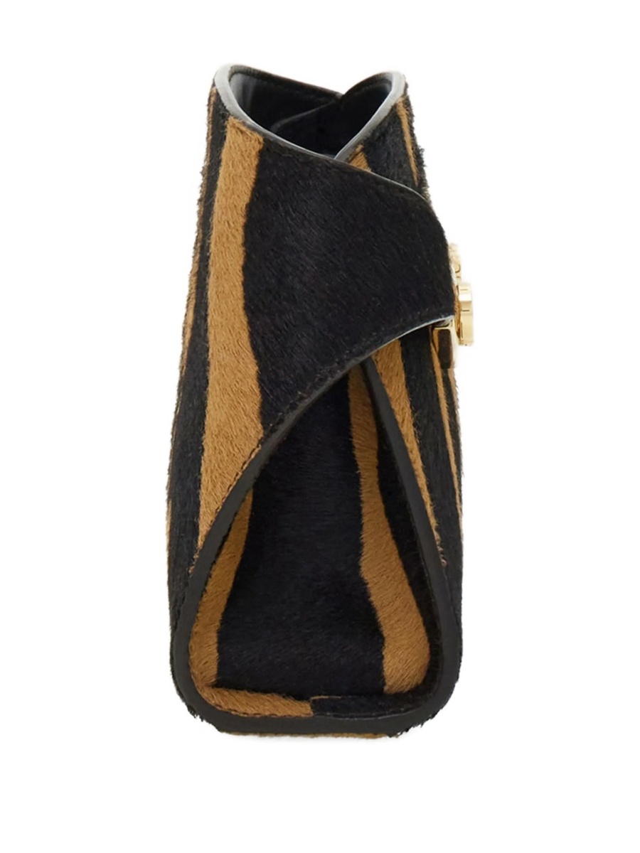 Geanta tip postas Ferragamo gancio neagra din piele - Img 3