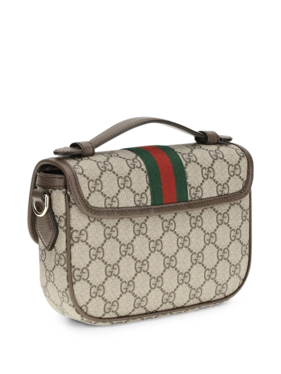 Geanta tip postas Gucci neutra din material textil - Img 2