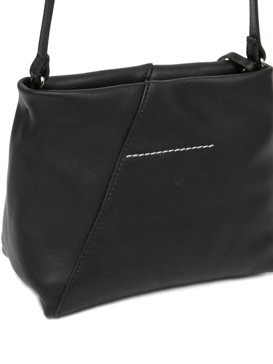 Geanta tip postas MM6 Maison Margiela neagra din piele - Img 5