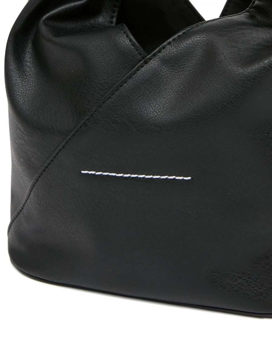 Geanta tip postas MM6 Maison Margiela neagra din piele - Img 5
