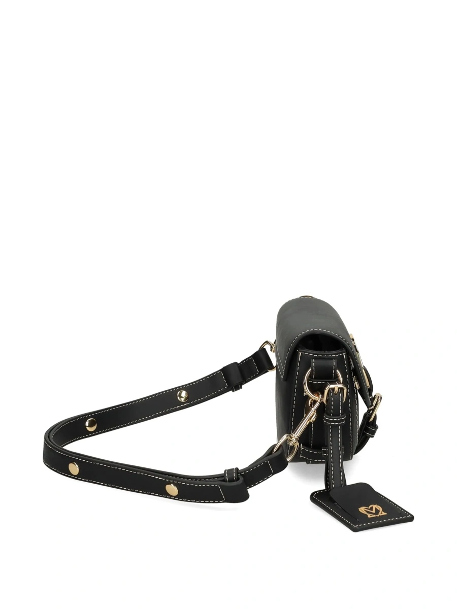 Geanta tip postas Moschino neagra din poliuretan - Img 3