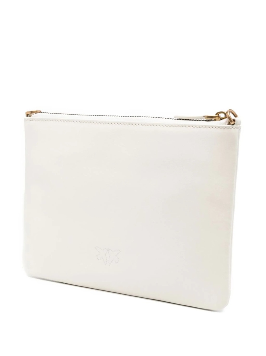 Geanta tip postas Pinko alba din piele - Img 3