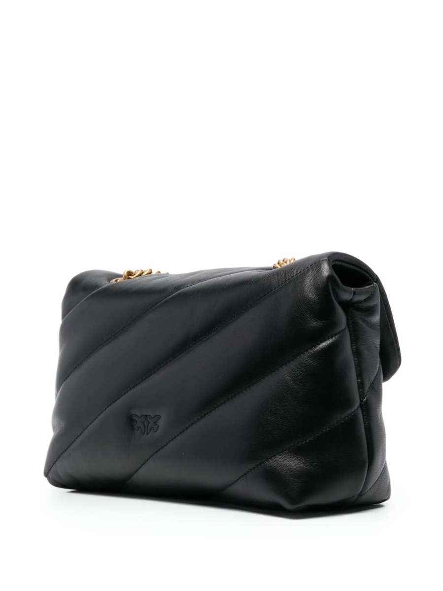 Geanta tip postas Pinko neagra din piele - Img 4
