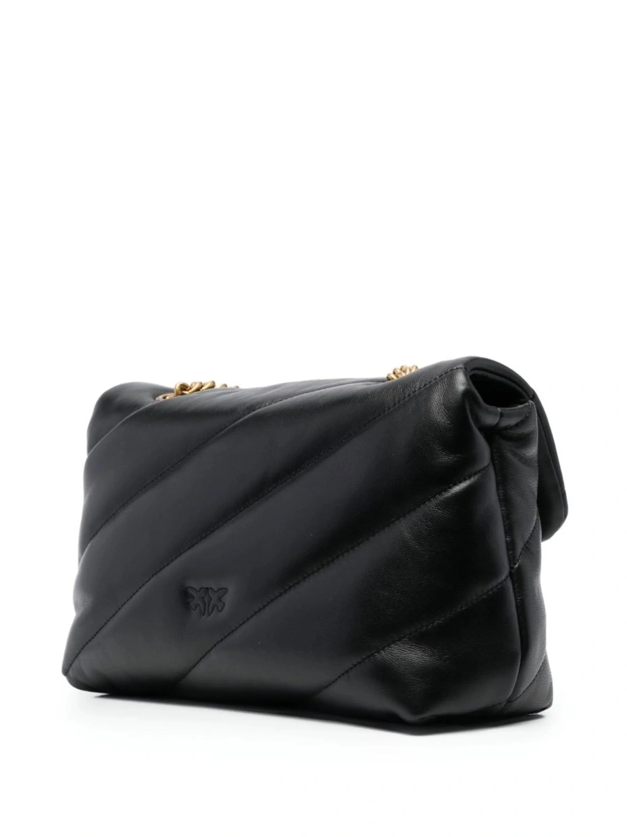Geanta tip postas Pinko neagra din piele - Img 4