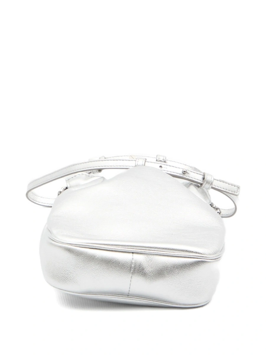 Geanta tip postas Roger Vivier argintie din piele - Img 3