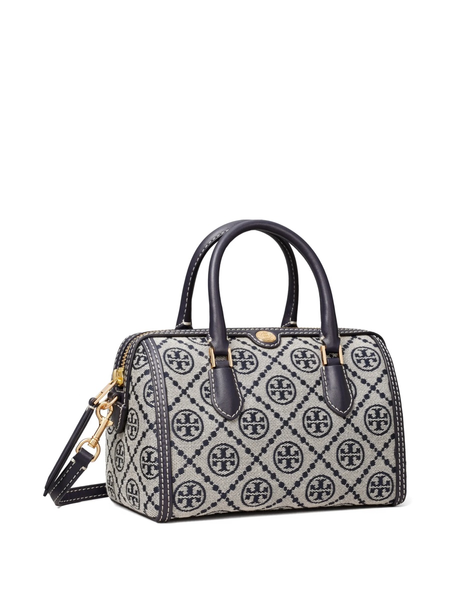 Geanta tip postas Tory Burch albastra din polyester si bumbac - Img 2