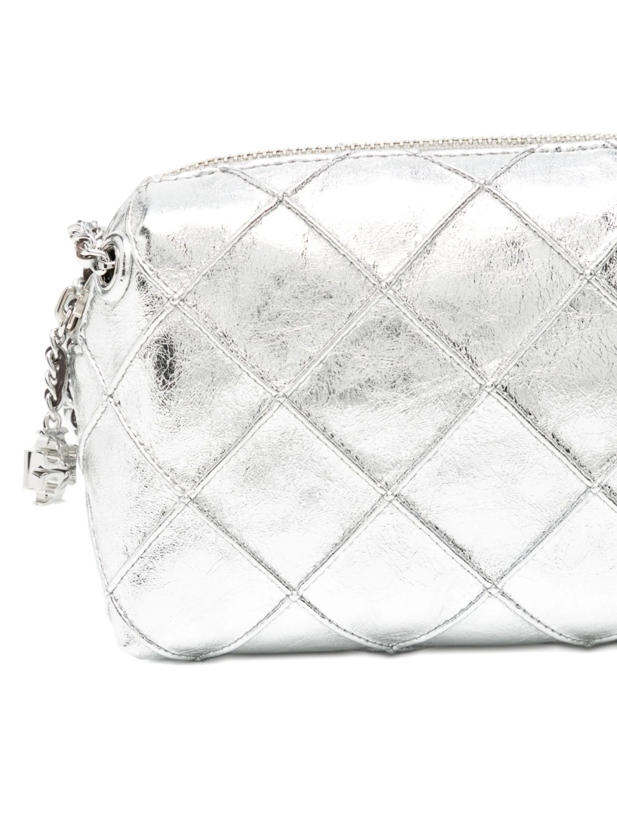 Geanta tip postas Tory Burch fleming argintie din piele - Img 4