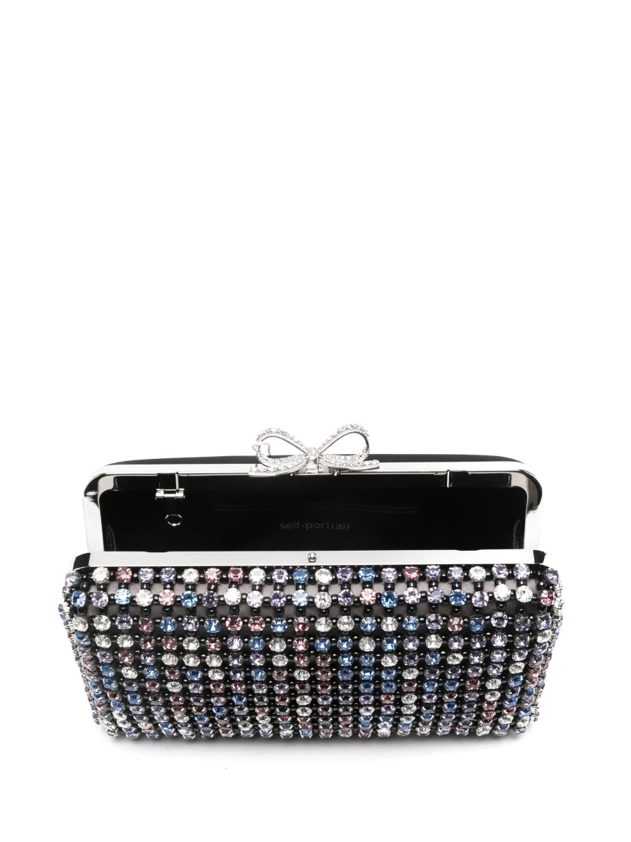 Genti Multi-crystal knit clutch bag - Img 9