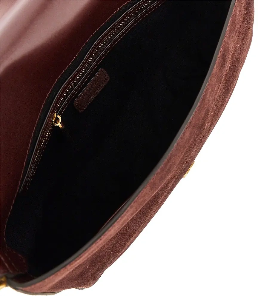 Genti Suede leather medium Love Bag Satchel bag - Img 3