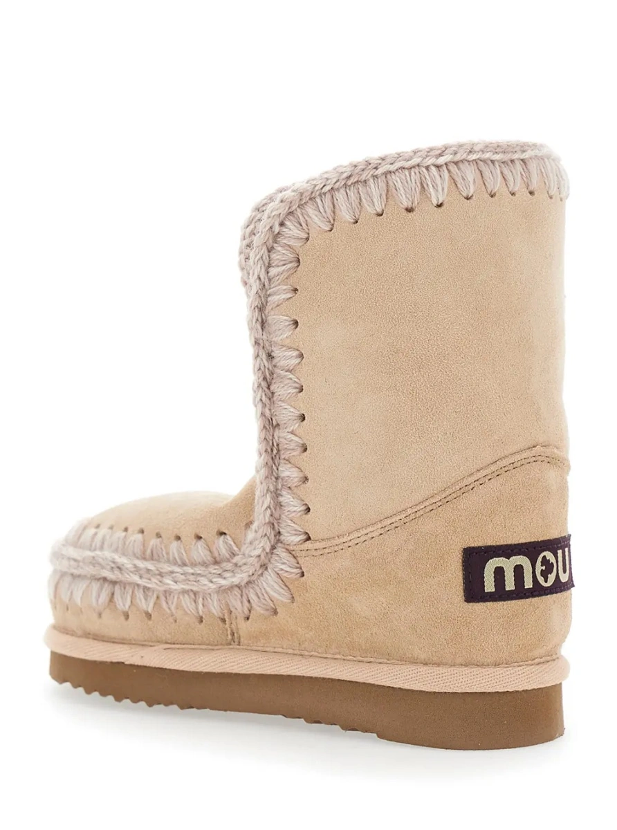 Ghete MOU KIDS roze din piele intoarsa - Img 3