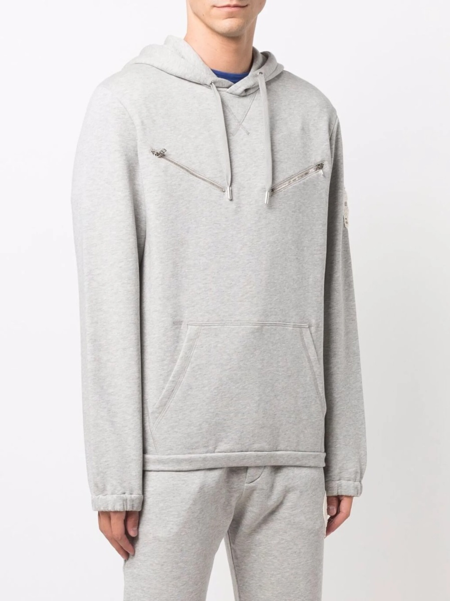 Hanorac Alexander McQueen gri din bumbac - Img 3