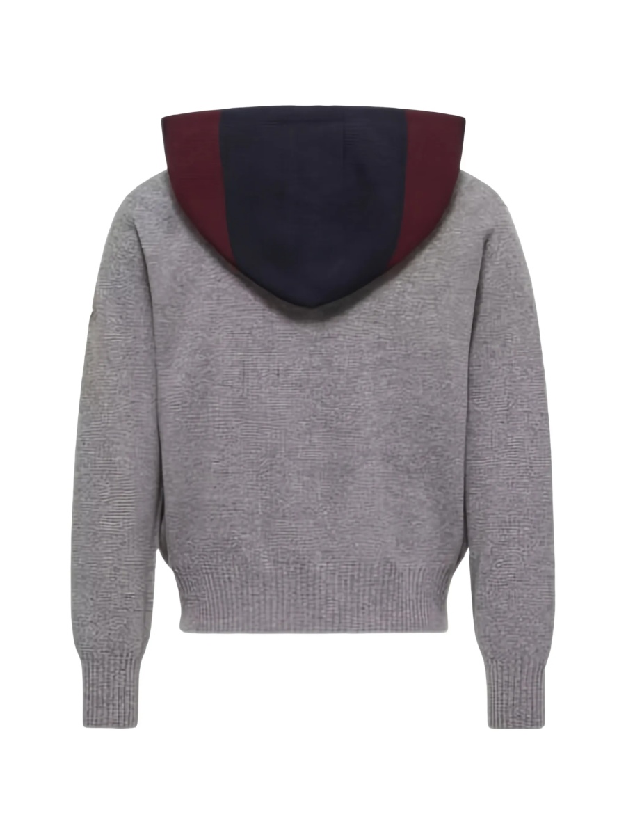 Hanorac Moncler gri din lana si casmir - Img 2