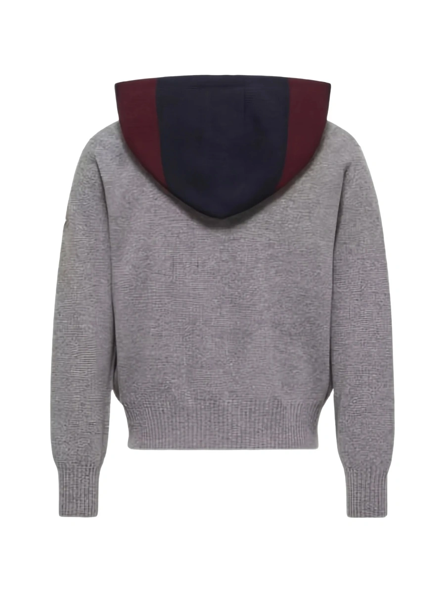 Hanorac Moncler gri din lana si casmir - Img 2
