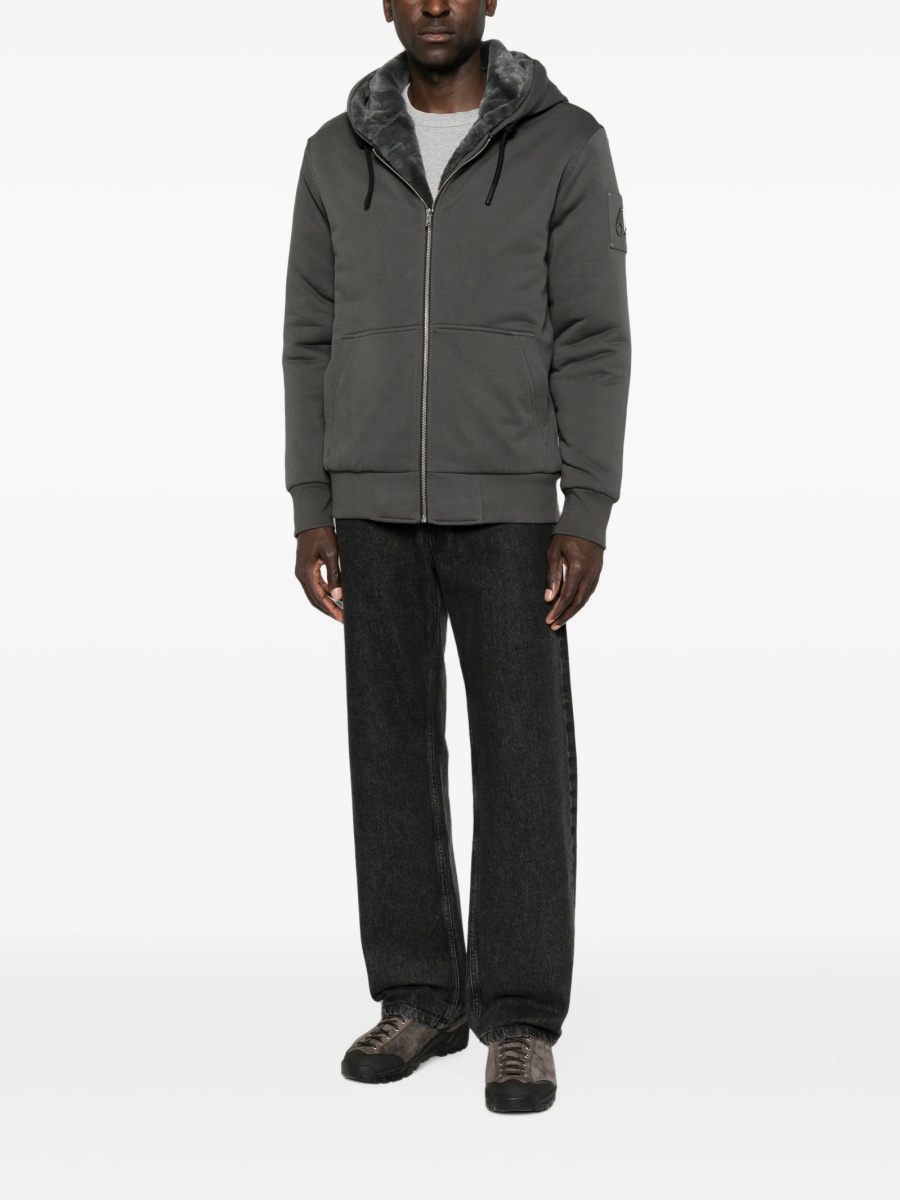 Hanorac Moose Knuckles gri din polyester si bumbac - Img 2