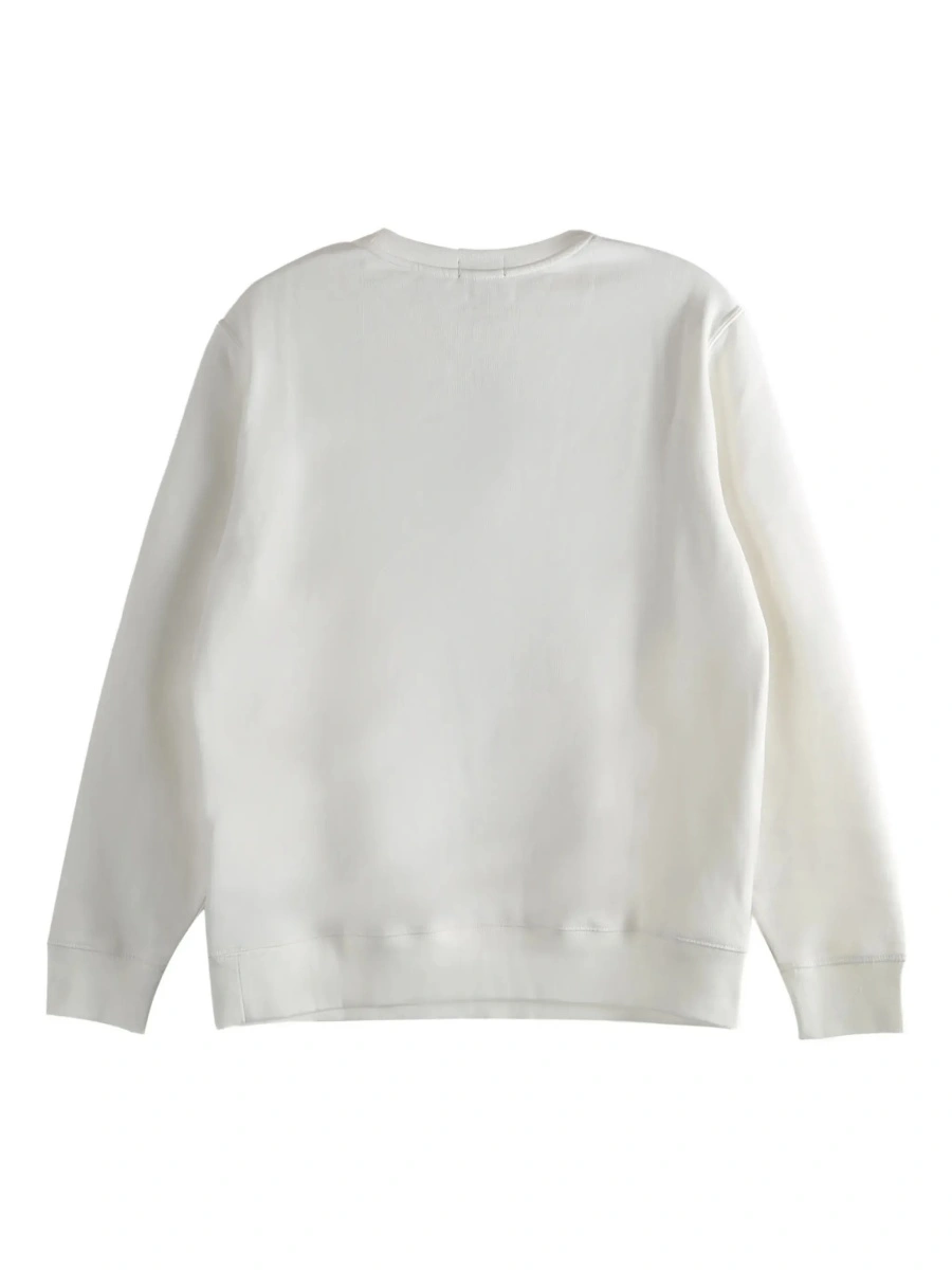 Hanorac Ralph Lauren alb din bumbac 'KNIT-PULLOVER-SWEATSHIRT' - Img 4