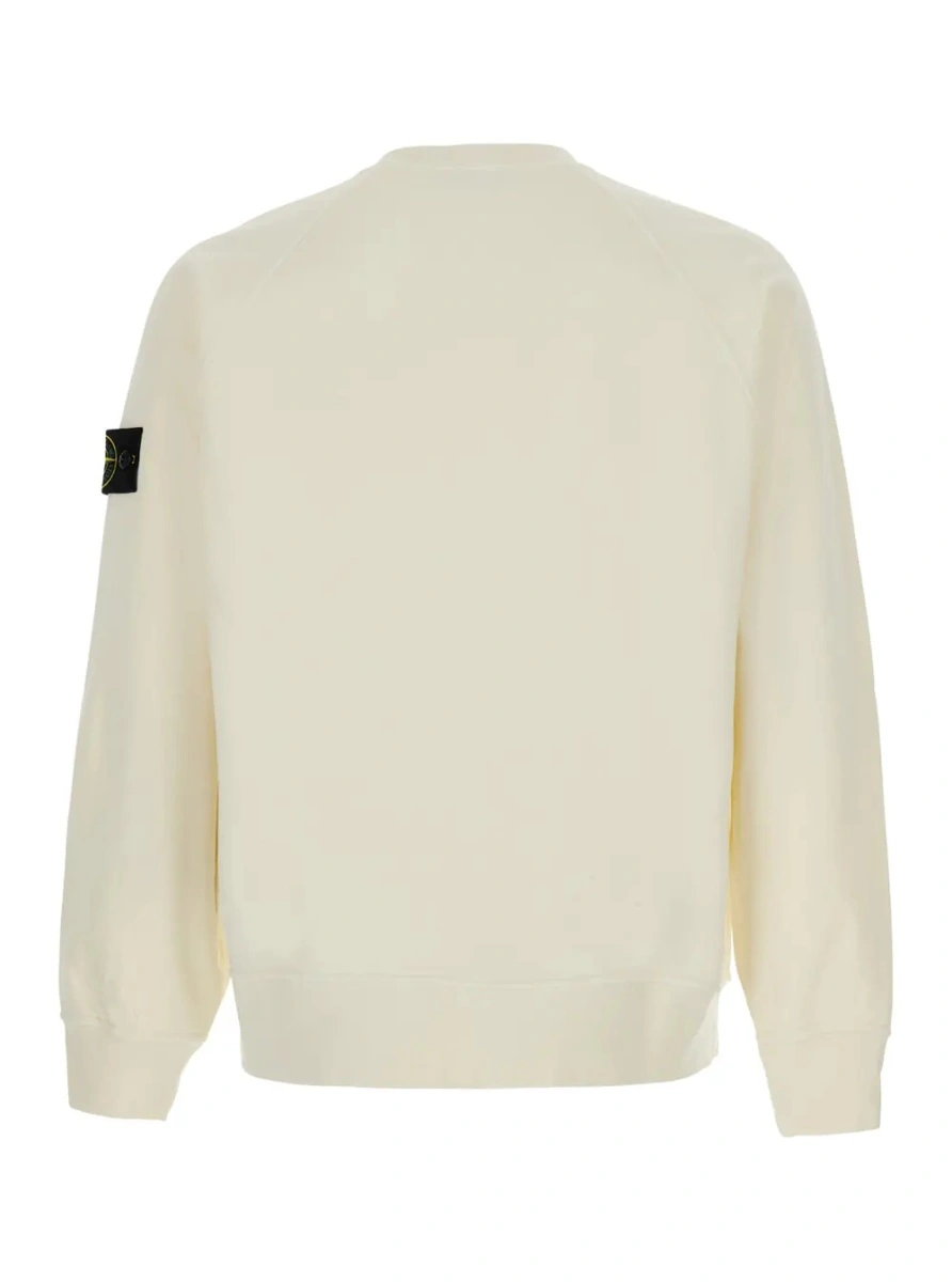 Hanorac Stone Island alb din bumbac - Img 2