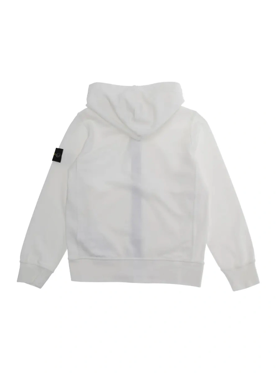 Hanorac Stone Island alb din bumbac - Img 2
