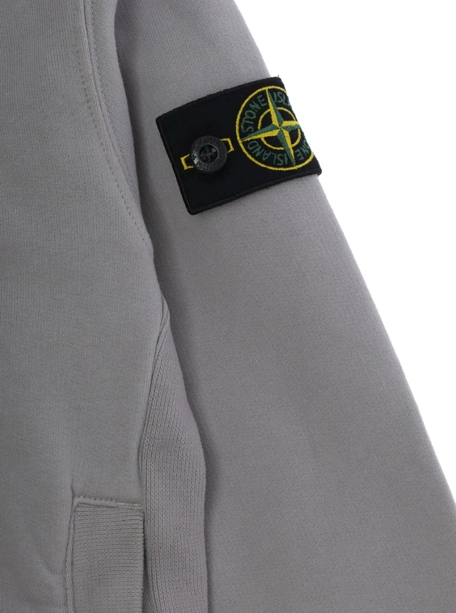 Hanorac Stone Island gri din bumbac - Img 3