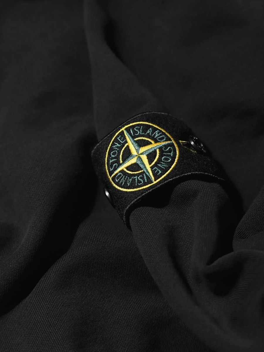 Hanorac Stone Island negru din bumbac - Img 5