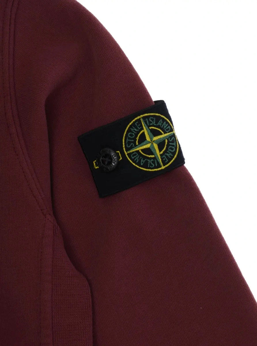Hanorac Stone Island rosu din bumbac - Img 3