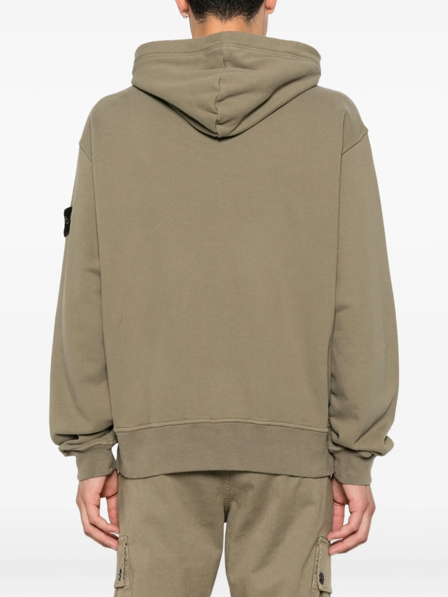 Hanorac Stone Island verde din bumbac - Img 4