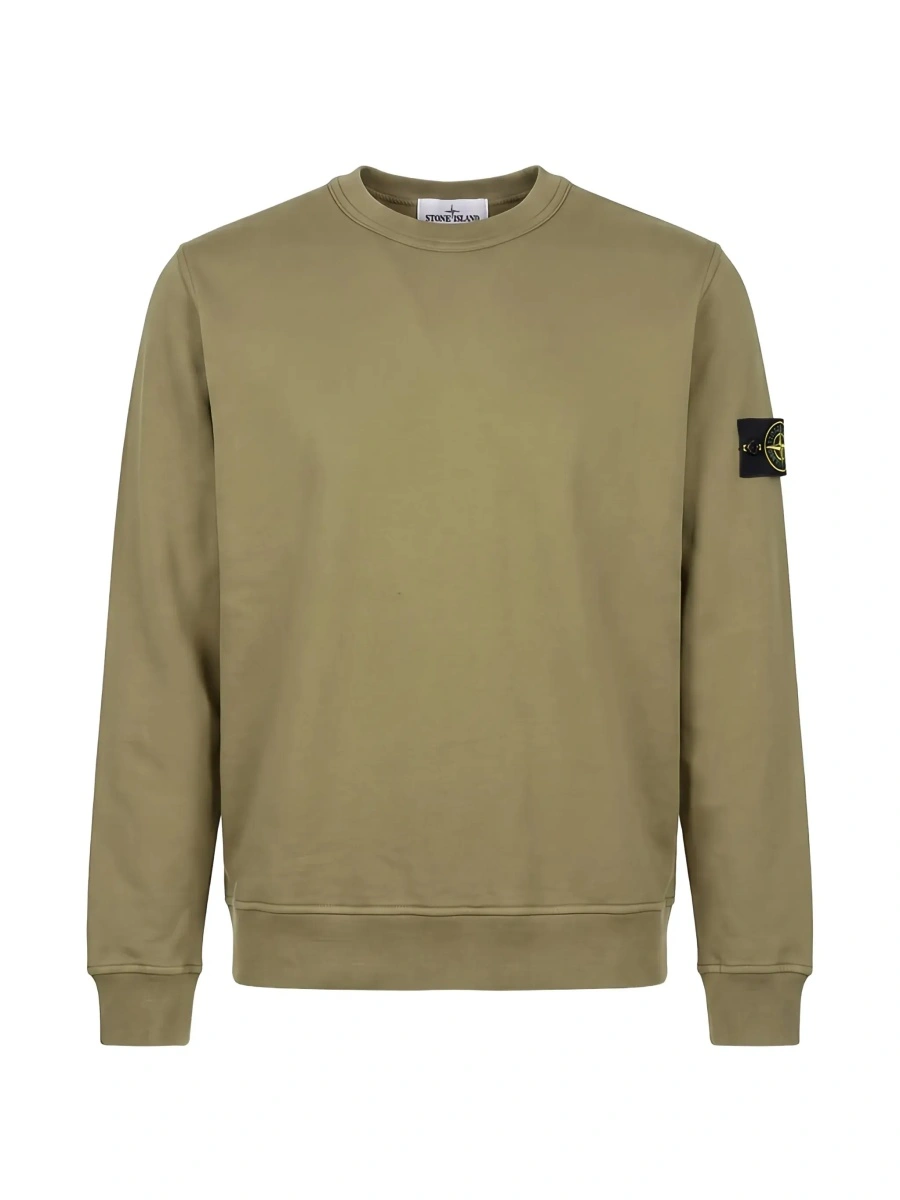 Hanorac Stone Island verde din bumbac - Img 5