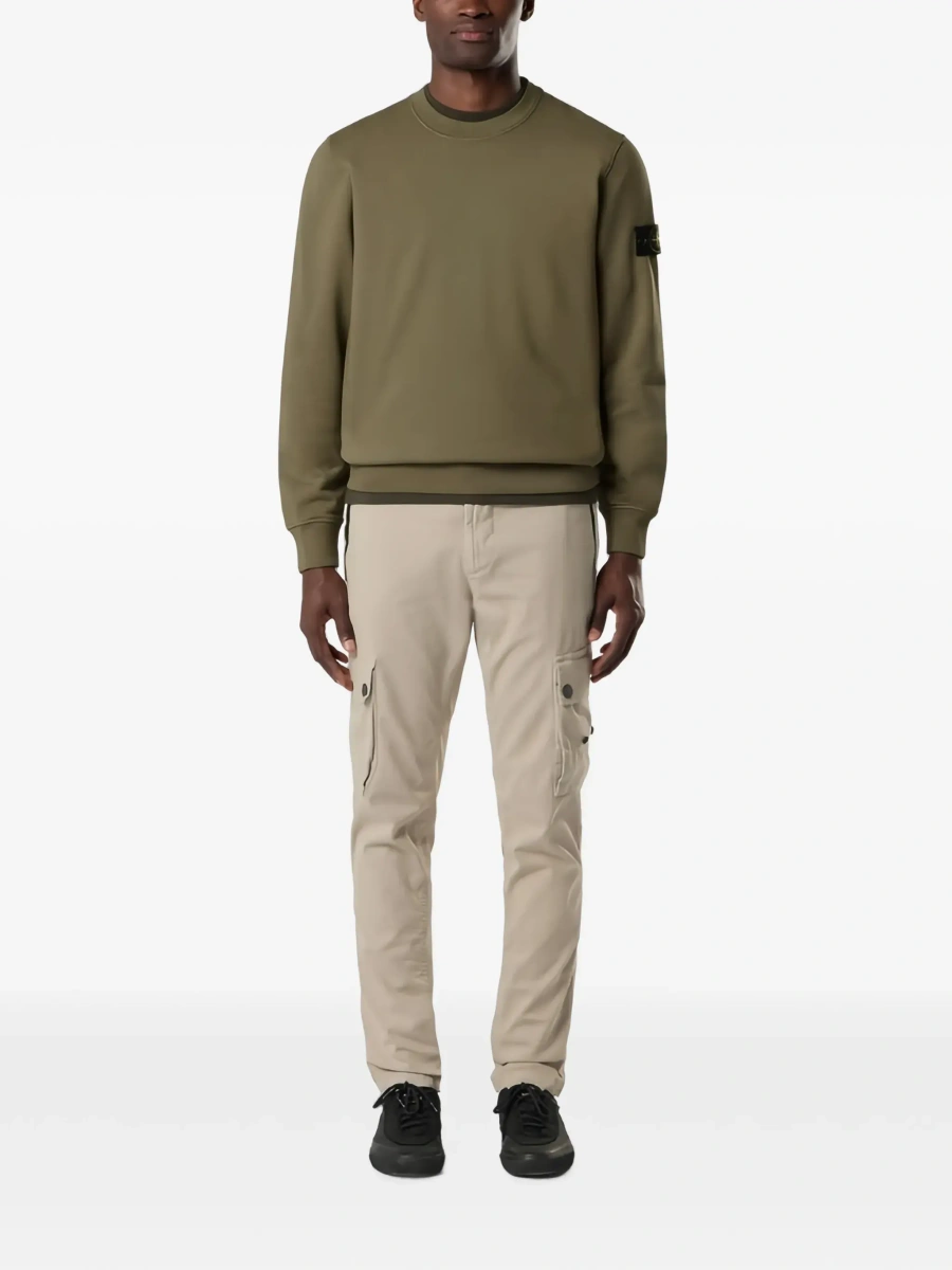 Hanorac Stone Island verde din bumbac - Img 4