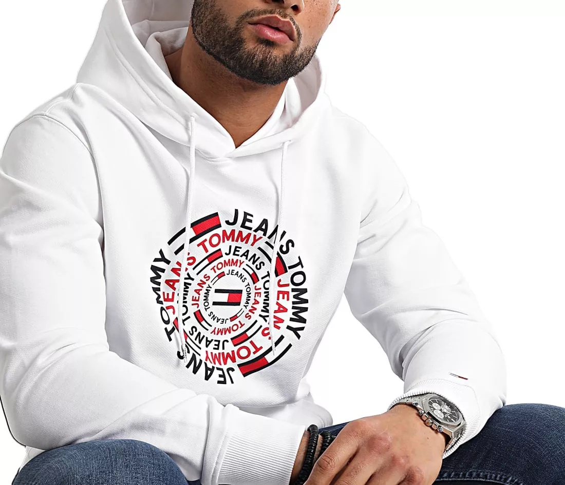 Hanorace Circular Graphic Hoodie DM0DM13288YBR - Img 4