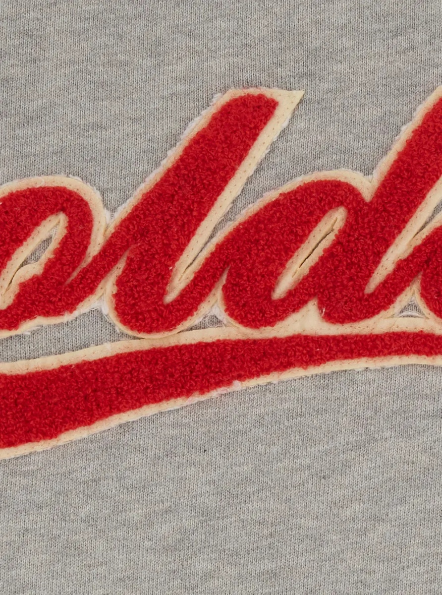 Hanorace Gray Crewneck sweatshirt with logo lettering on the back in cotton for men - Img 3
