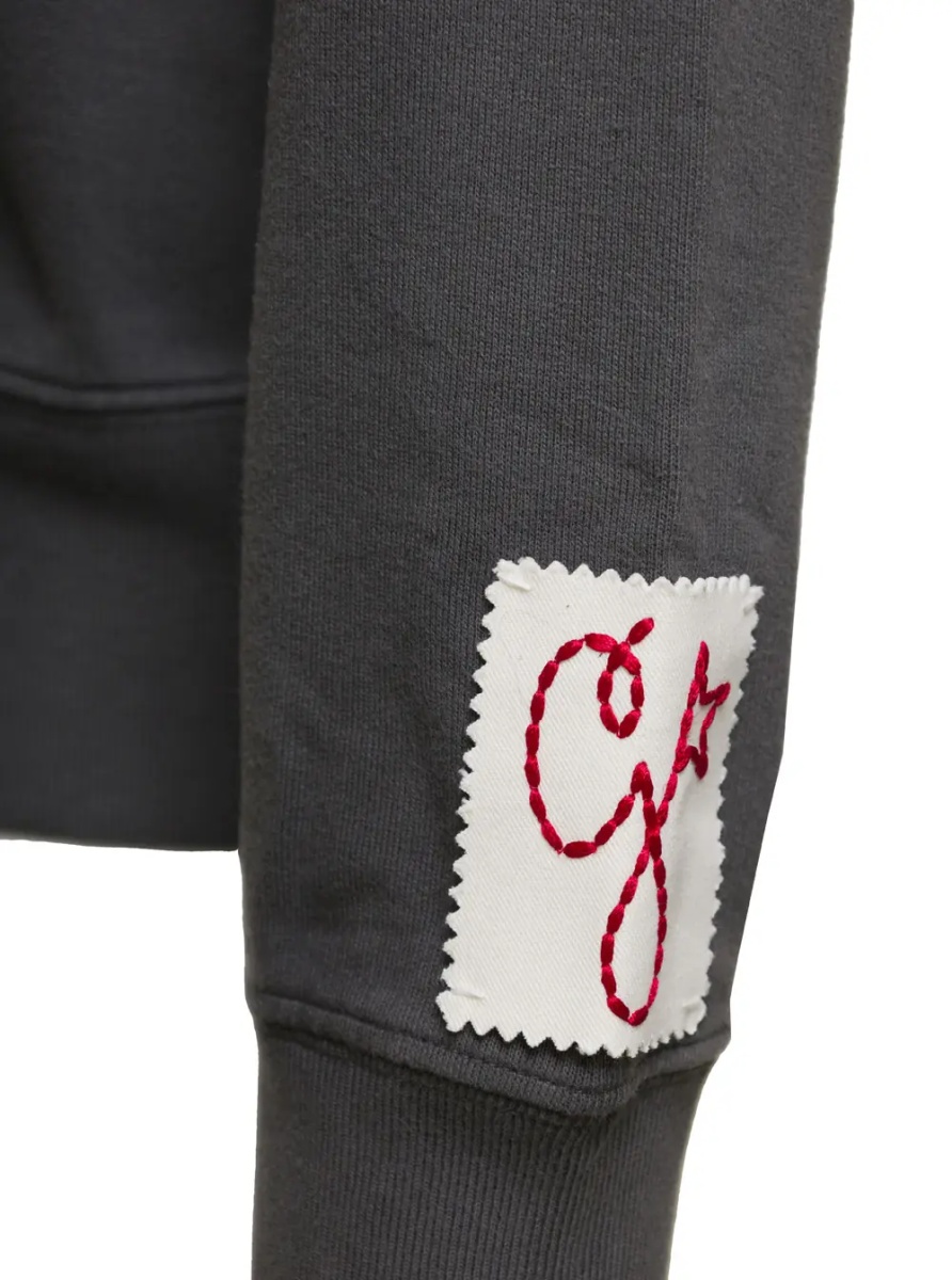 Hanorace Gray Crewneck Sweatshirt with Logo Print in Cotton Men - Img 3
