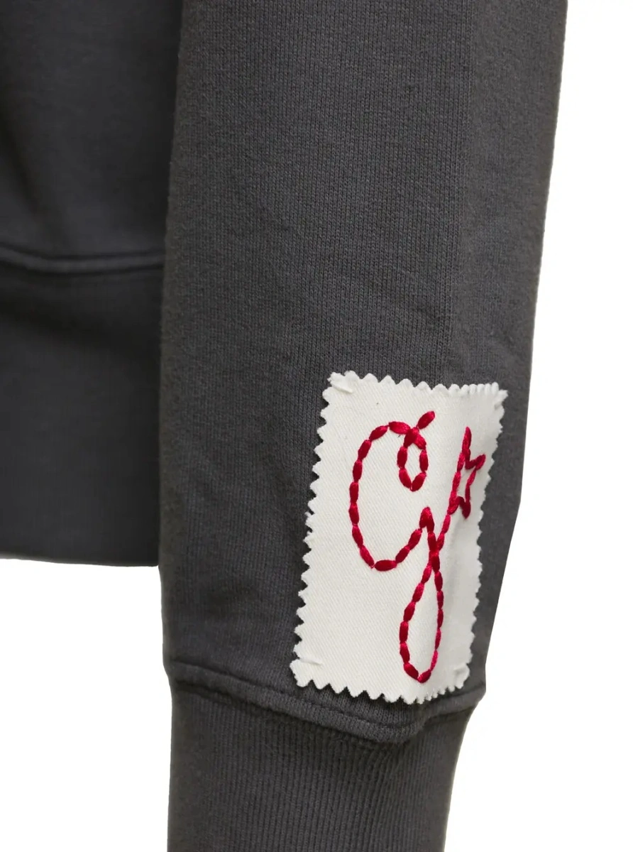 Hanorace Gray Crewneck Sweatshirt with Logo Print in Cotton Men - Img 3
