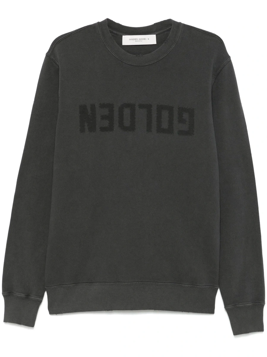 Hanorace Gray Crewneck Sweatshirt with Logo Print in Cotton Men - Img 8