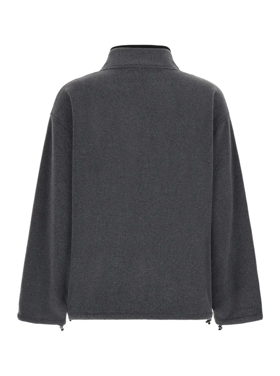 Hanorace Gray Fleece Zip Hoodie Unisex - Img 2