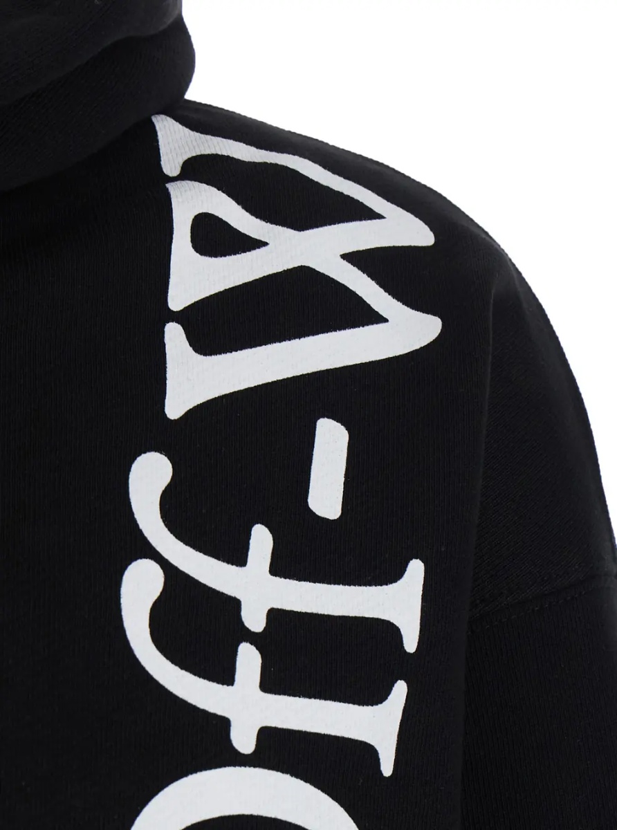 Hanorace Sweatshirt VERTICAL BOOKISH with black cotton logo unisex - Img 3