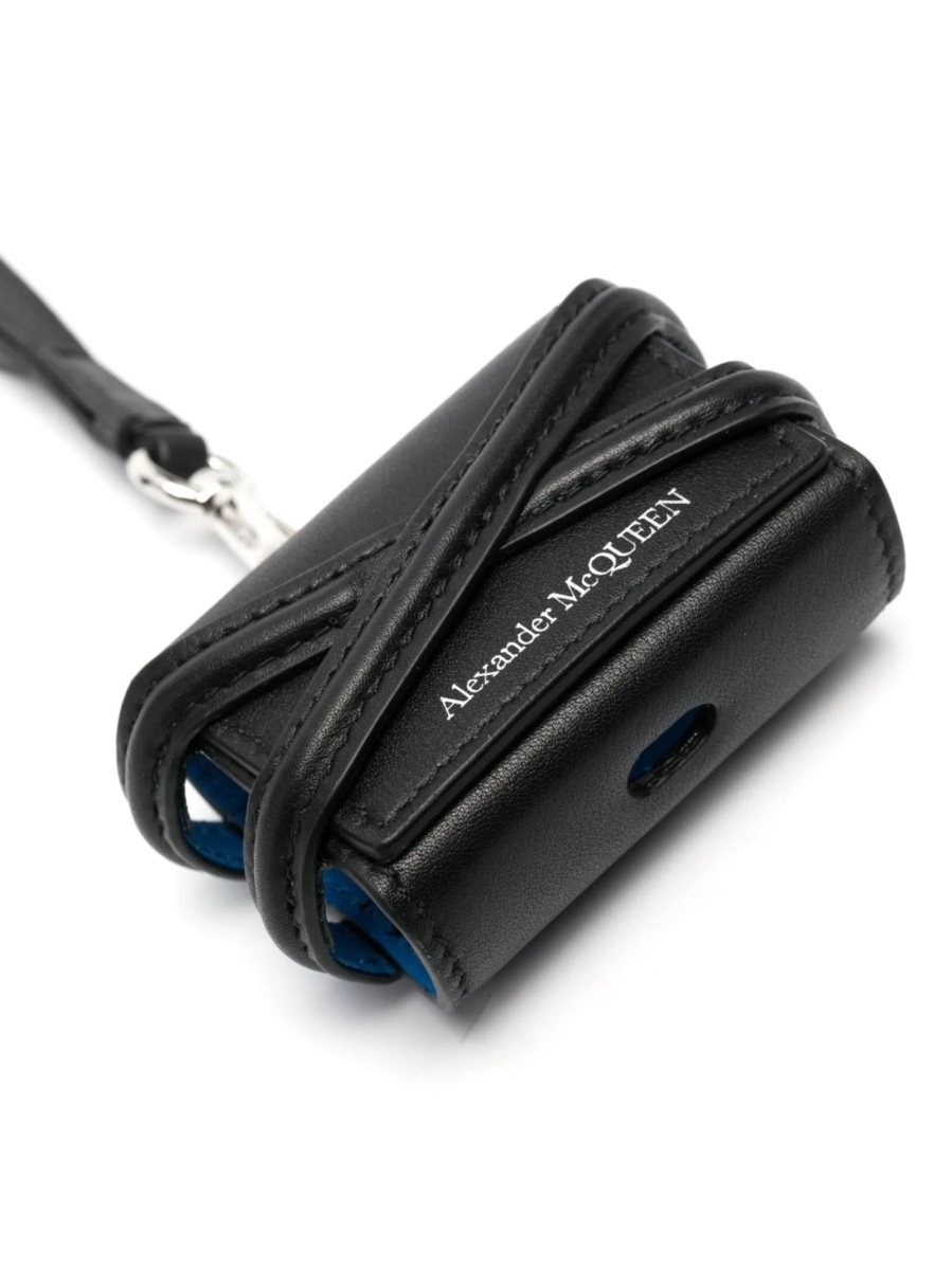 Husa mobil Alexander McQueen neagra din piele - Img 2