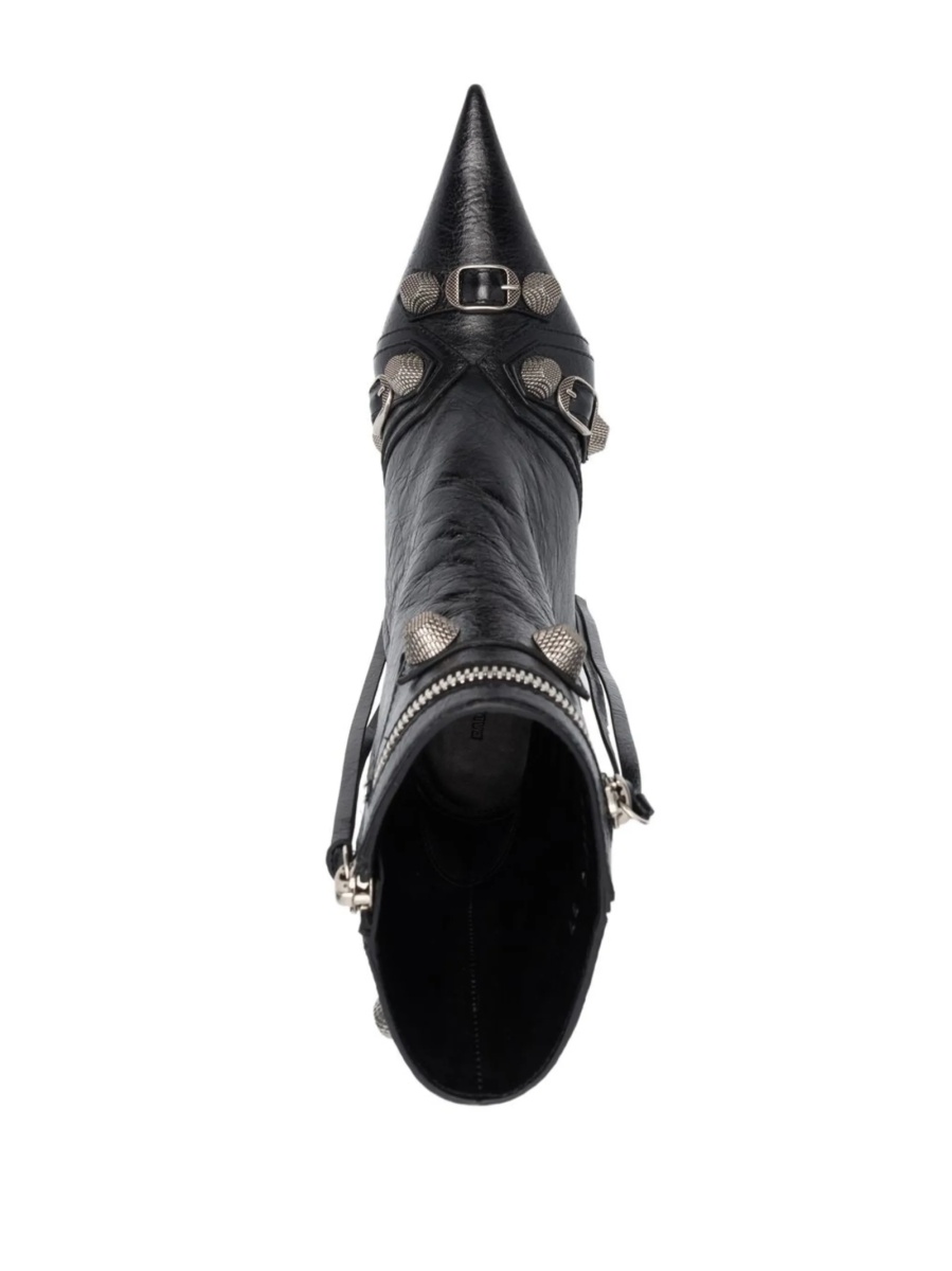Incaltaminte Balenciaga Cagole neagra din piele - Img 4