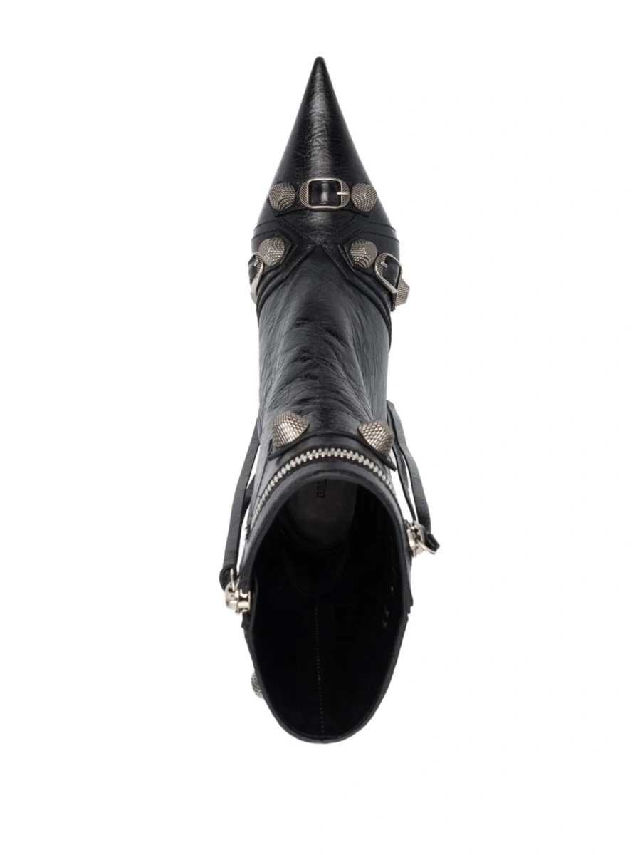 Incaltaminte Balenciaga Cagole neagra din piele - Img 4