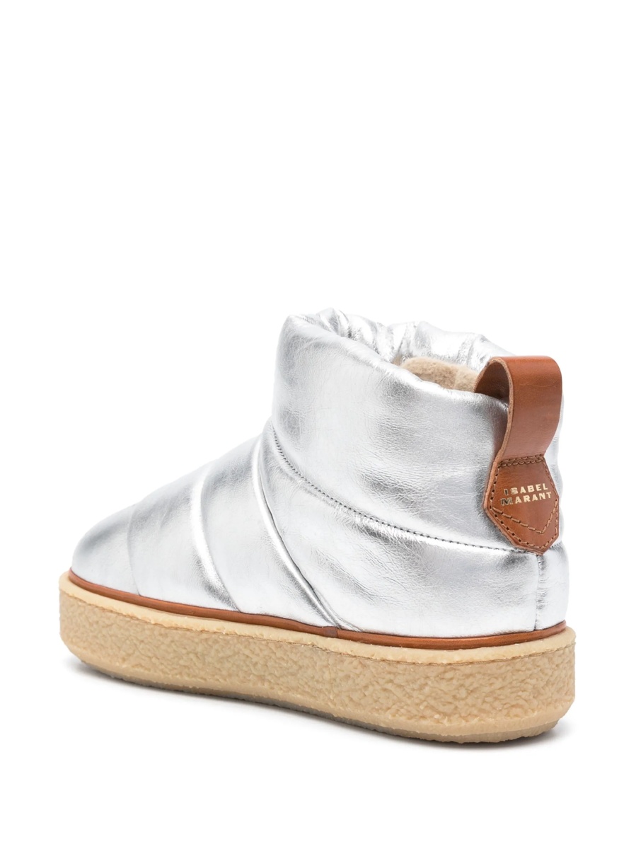 Incaltaminte Isabel Marant argintie din piele - Img 3